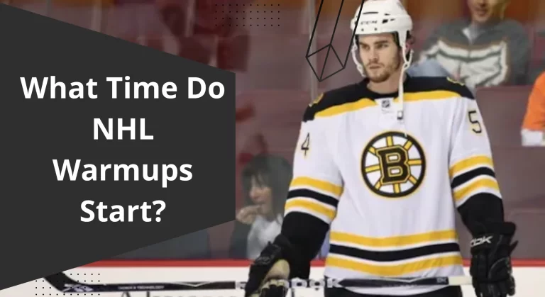 What time do NHL warmups start?
